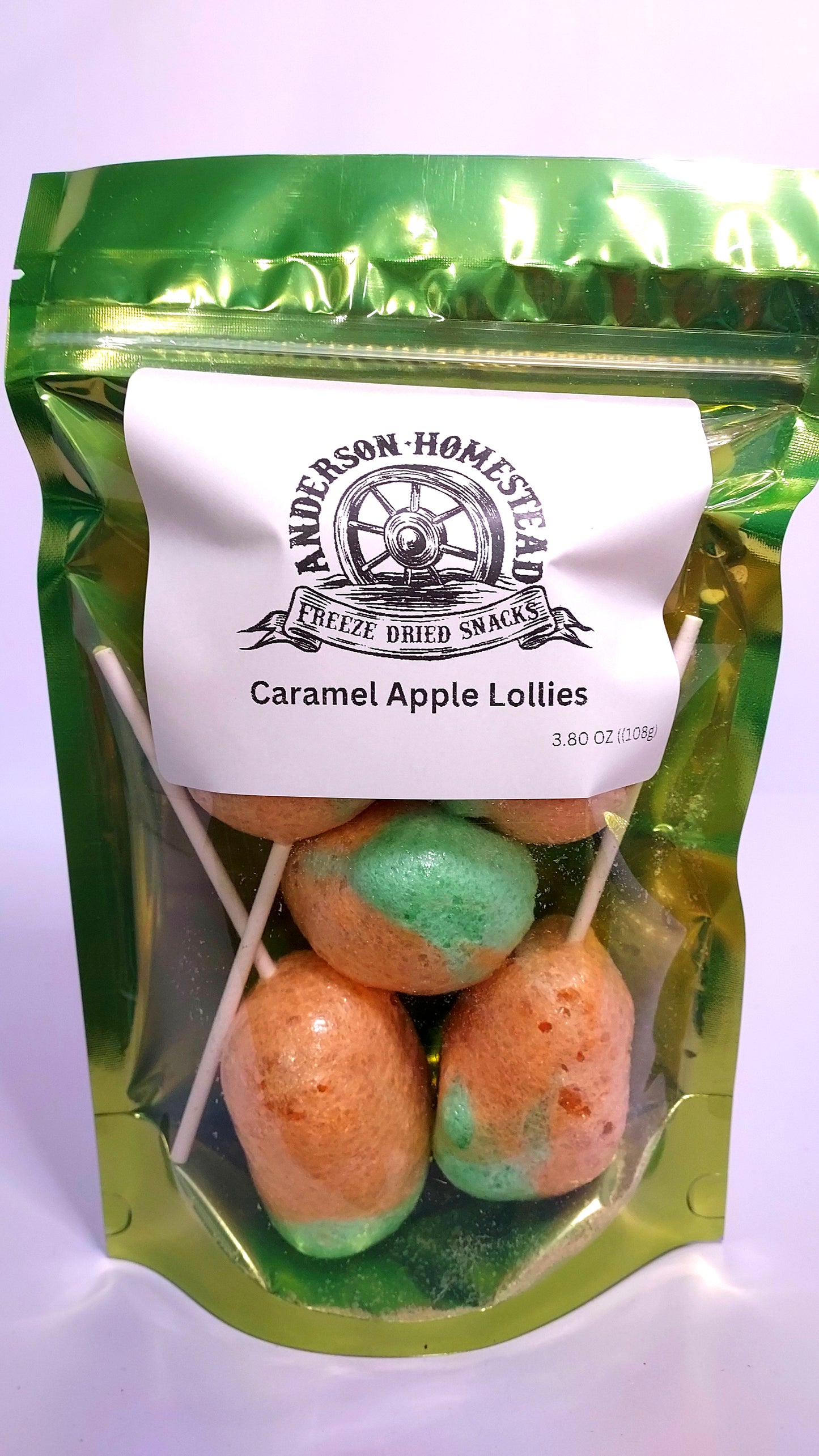 Freeze Dried Candy Caramel Apple Lollies