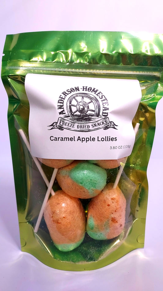 Freeze Dried Candy Caramel Apple Lollies