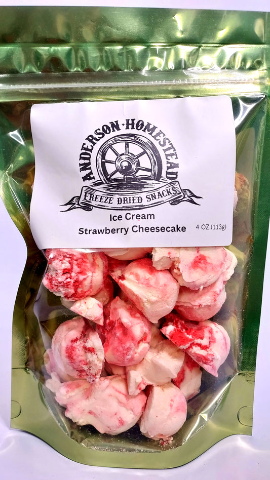 Freeze Dried Strawberry Cheesecake Ice Cream Scoops