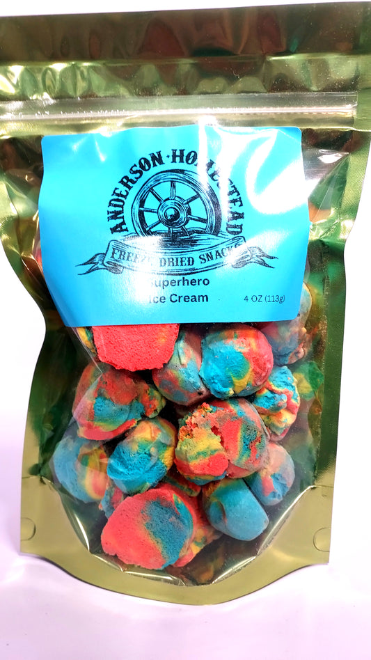 Freeze Dried Superhero Ice Cream Scoops