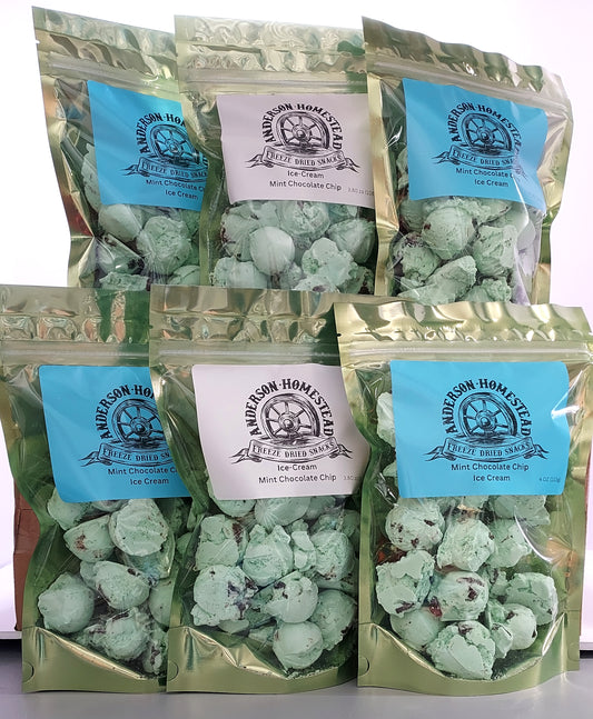 Wholesale Freeze Dried Ice Cream Scoops Mint Chocolate Chip