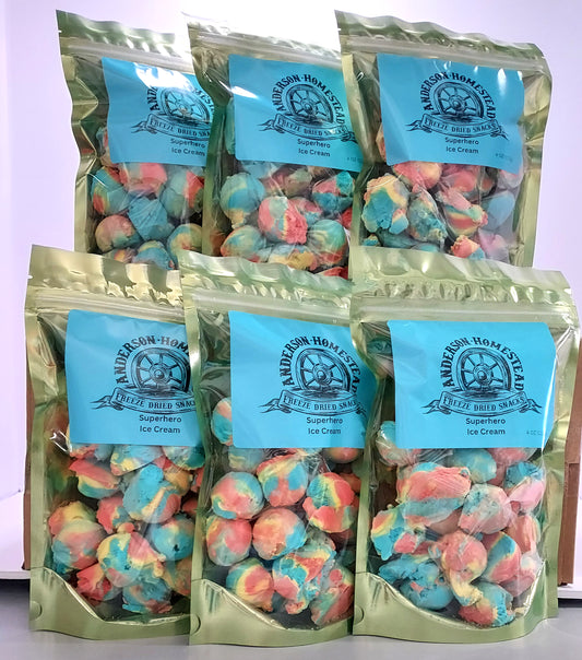 Wholesale Freeze Dried Ice Cream Scoops Superhero